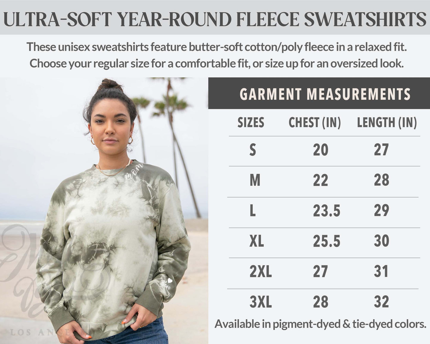 Custom Mama Embroidered Tie Dye Sweatshirt
